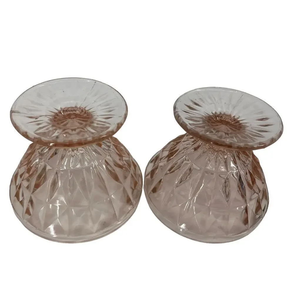 Vintage Jeanette‎ Sherbet Bowl Windsor Diamond Pink Depression Glass